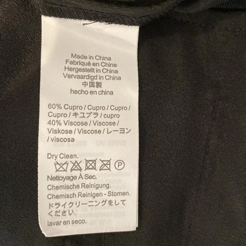 NWT J CREW Black Hi Waist Wide Leg Cupro Viscose Trouser 14
